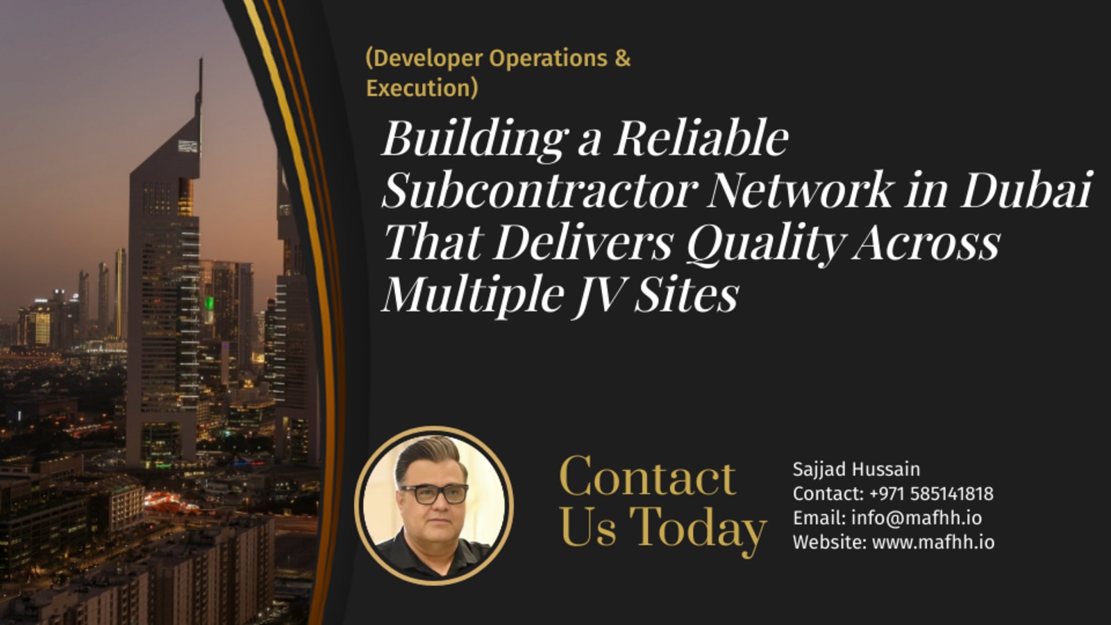 Building a Reliable Subcontractor Network in Dubai That Delivers Quality Across Multiple JV Sites