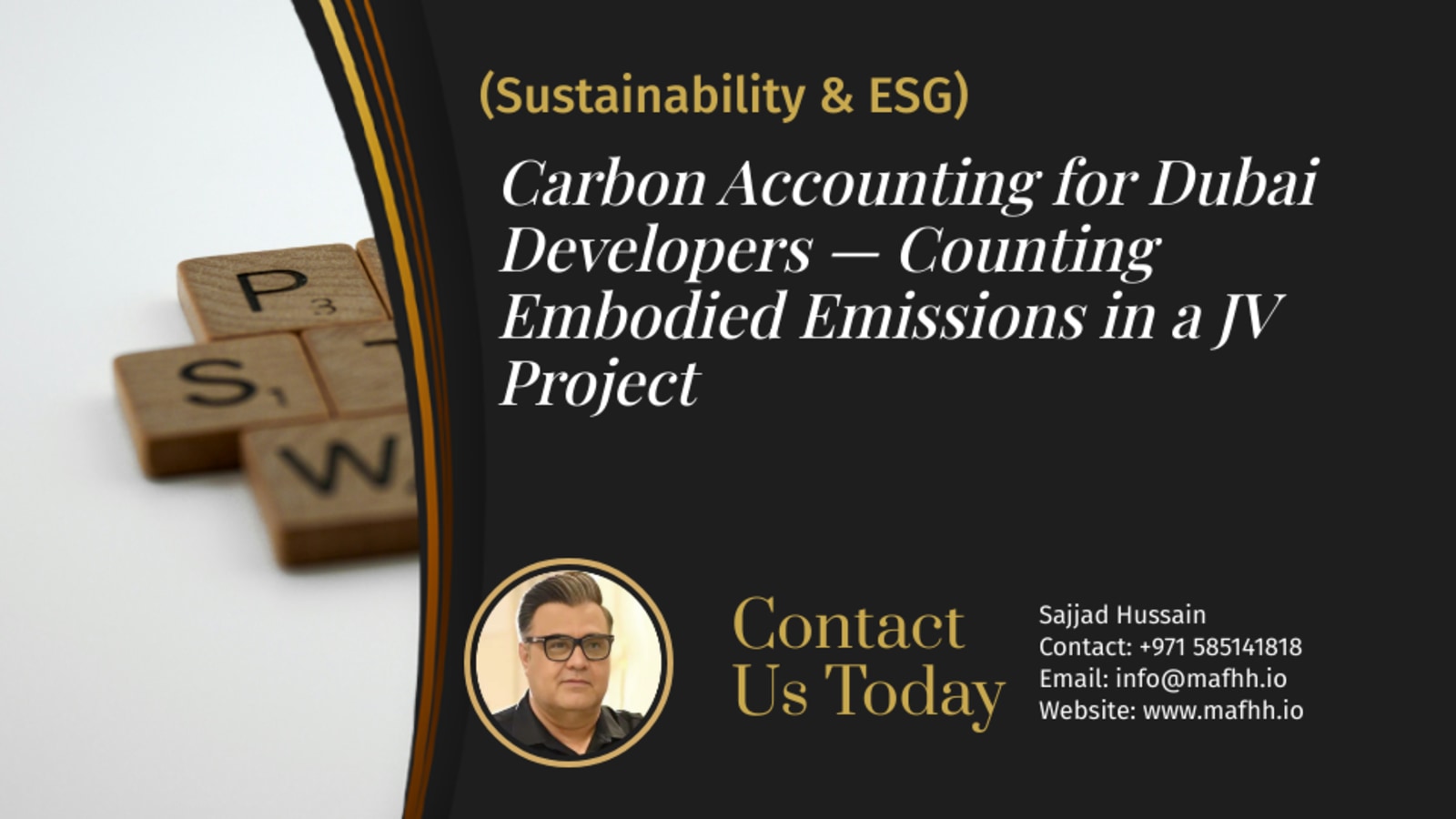 Carbon Accounting for Dubai Developers — Counting Embodied Emissions in a JV Project