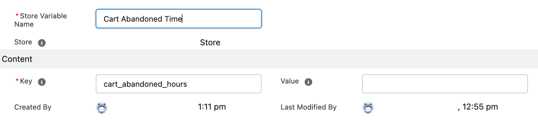 Change cart abandonment time