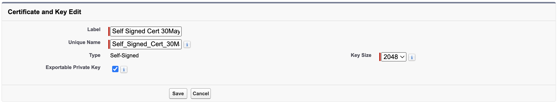 create a self signed certificate