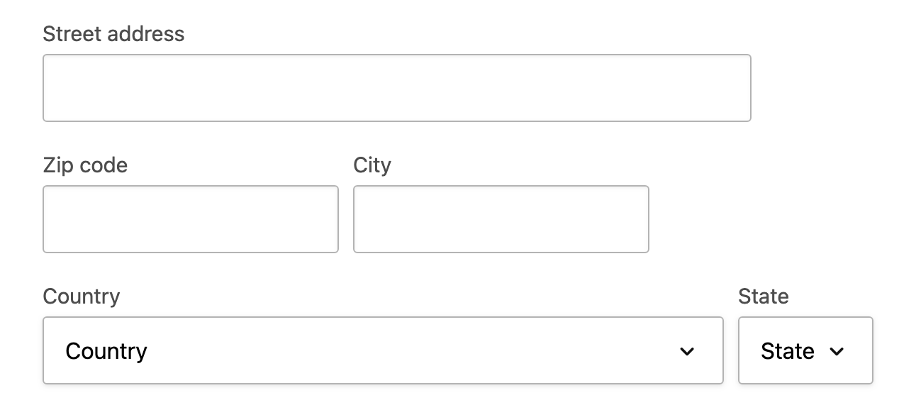 Single-line Street Address Field