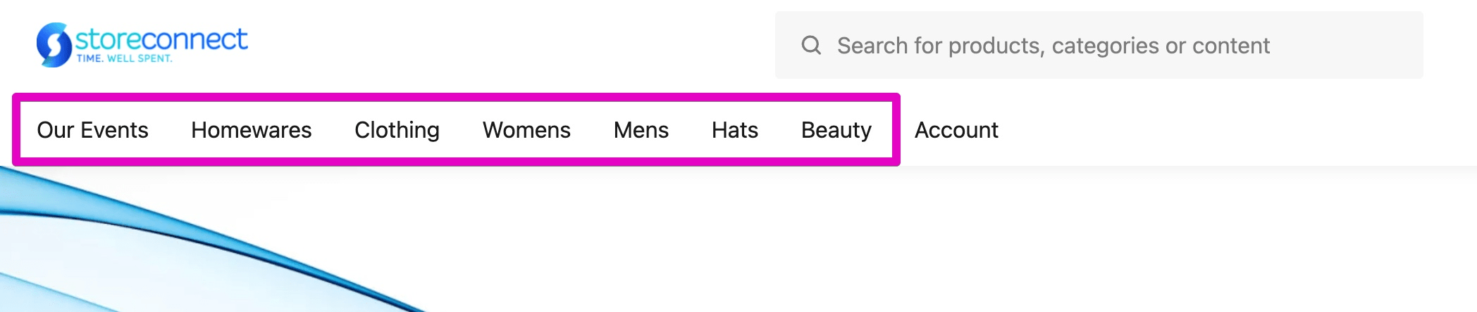 Updated Navigation Categories