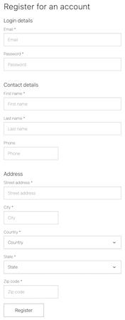 Register for an Account