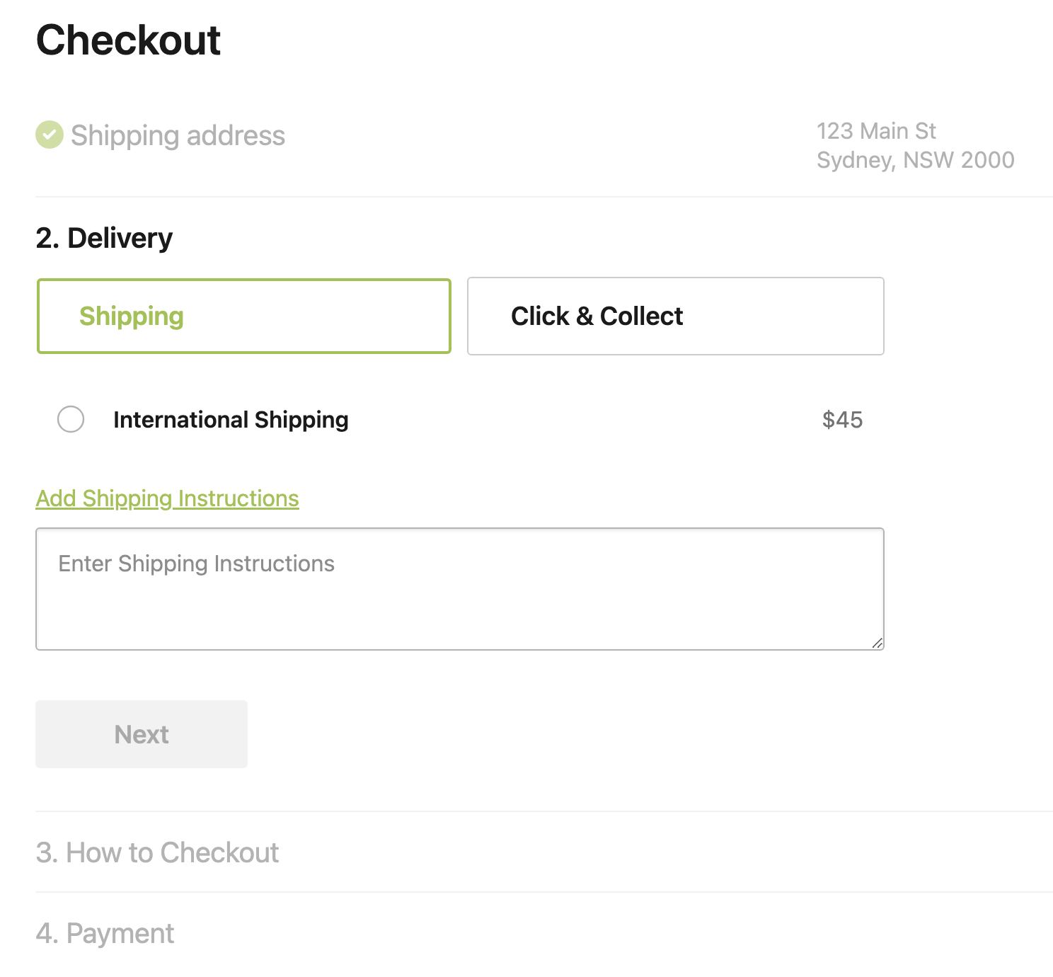 Shipping Notes Field