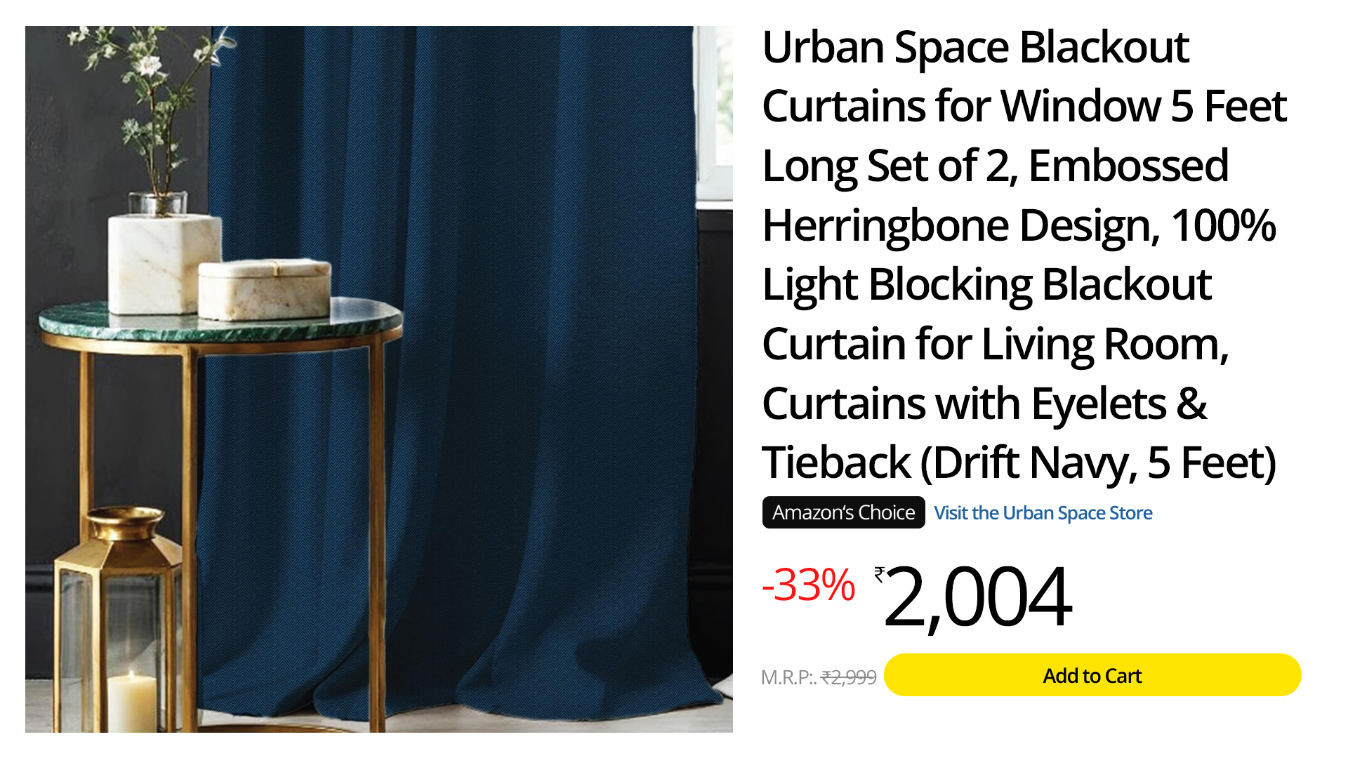 Navy Blue Light Blocking Curtains
