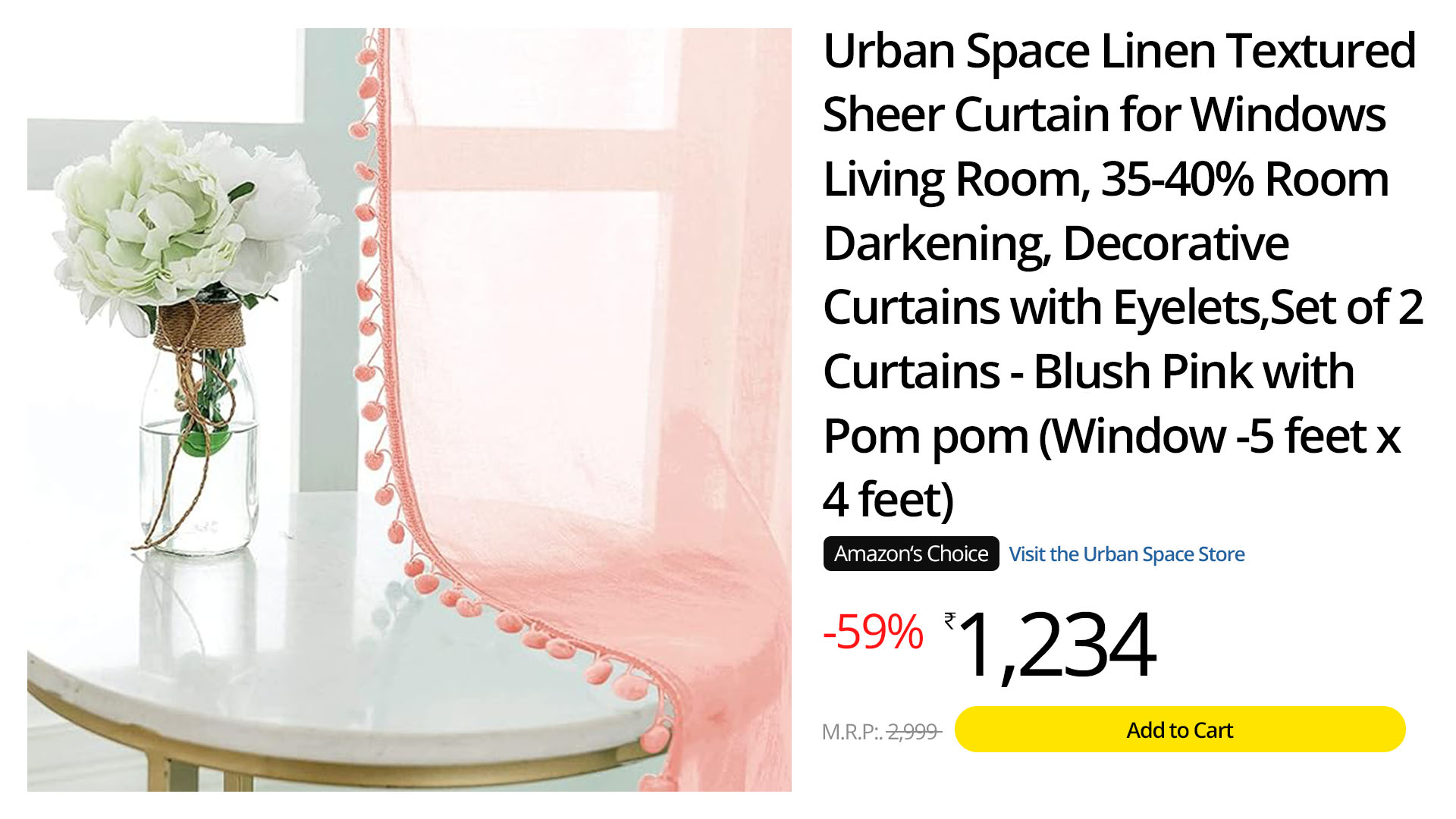 Light Pink Curtains