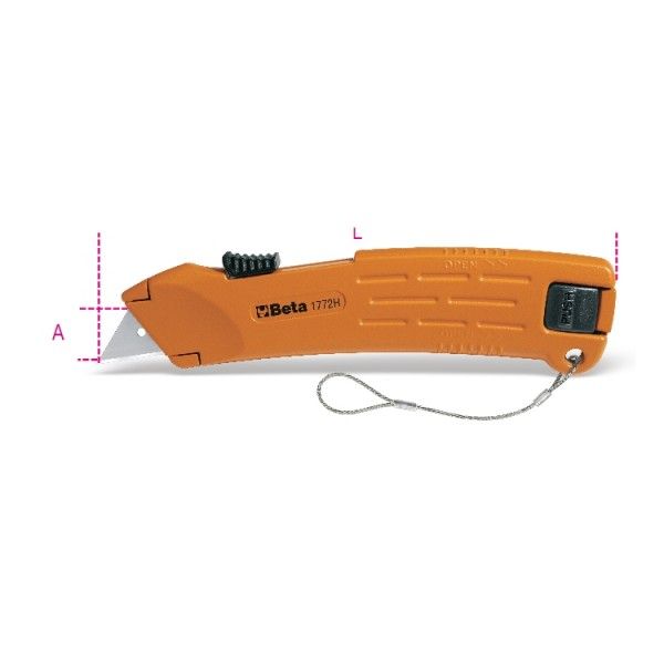 Safety utility knife with retractable blade