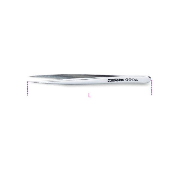 Extra slim short end spring tweezers