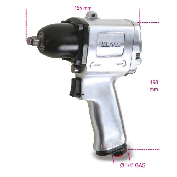 Compact reversible impact wrench