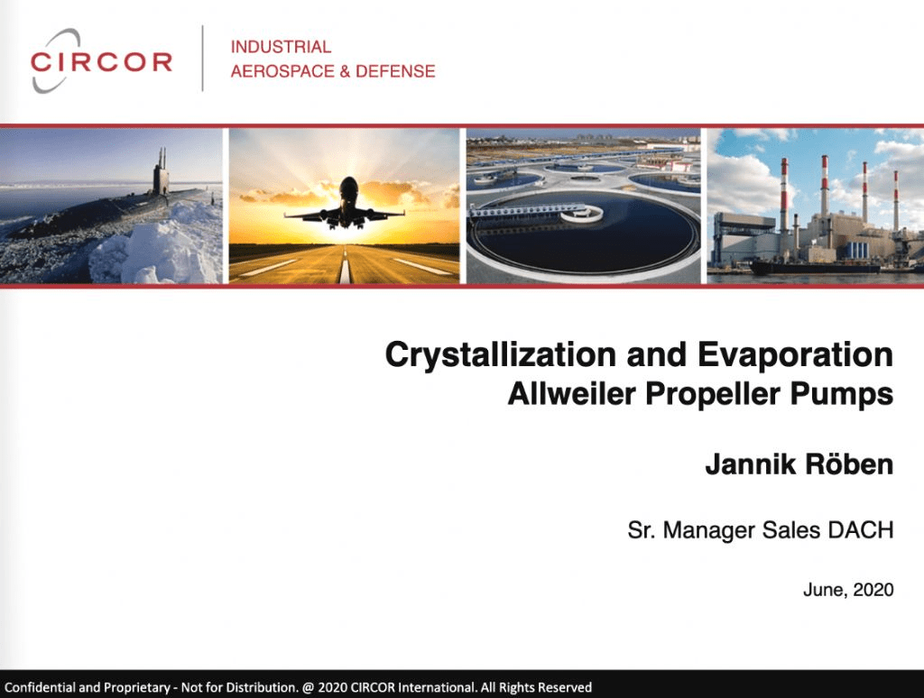 Propeller pumps in Crystallization and Evaporation