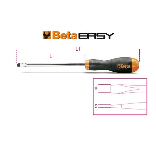 Screwdrivers for slotted head screws