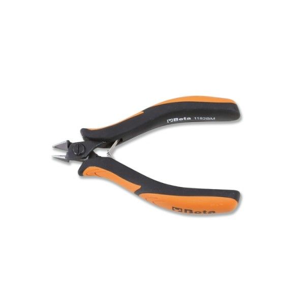 Diagonal semi-flush cutting nippers