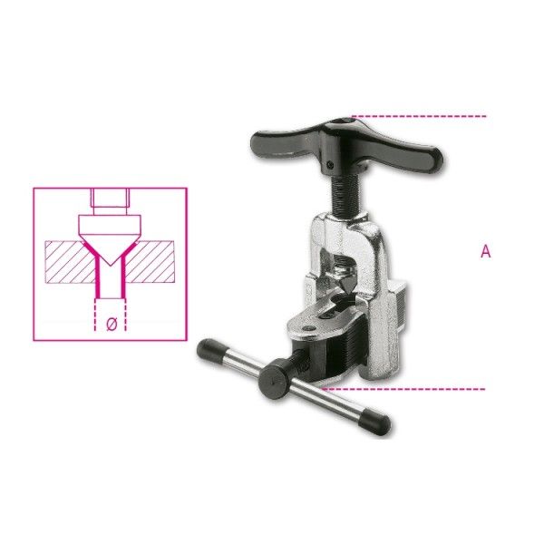 Adjustable tube flaring tool for copper