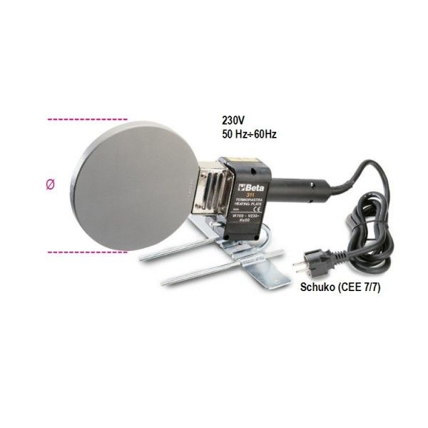 Heating plates for manual straight, slanted welding 