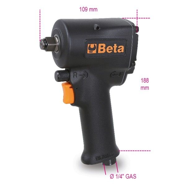 Compact reversible impact wrench