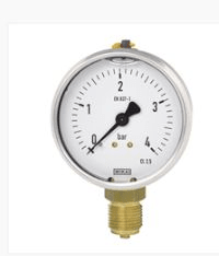 Bourdon tube pressure gauge, copper alloy 