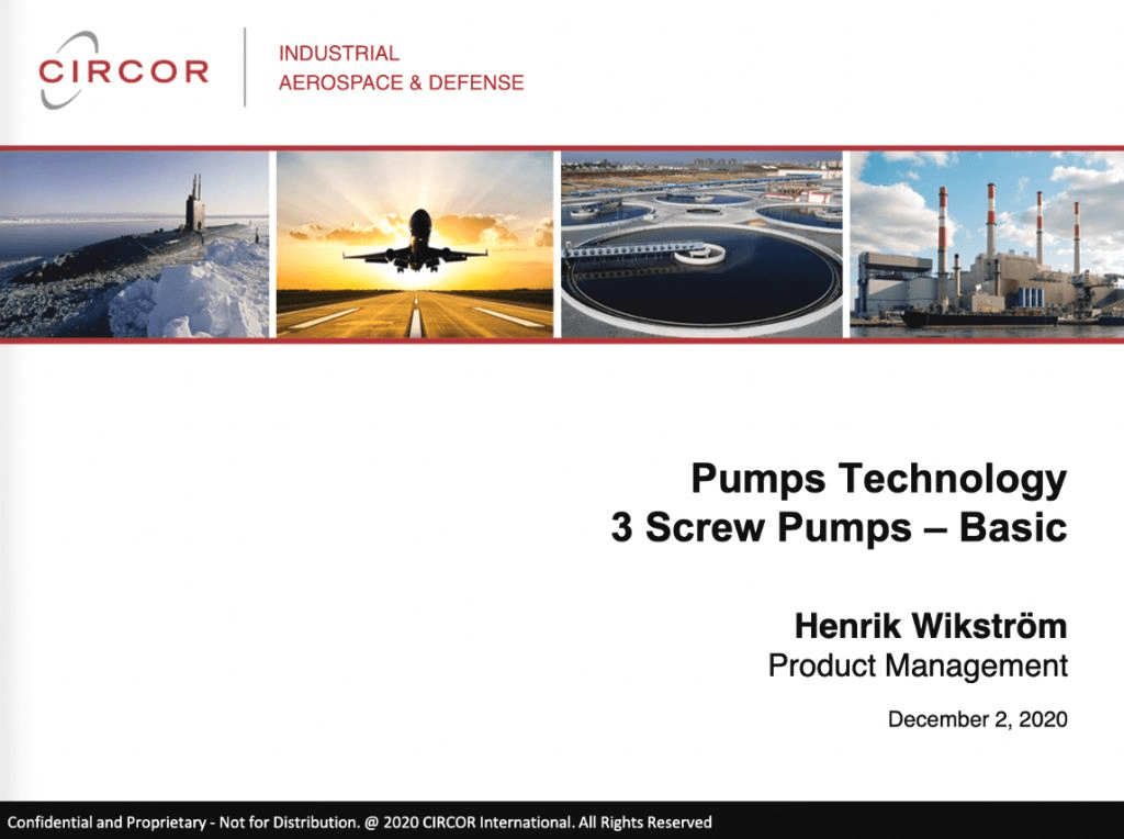 Pumps Technology - 3 Screw Basic