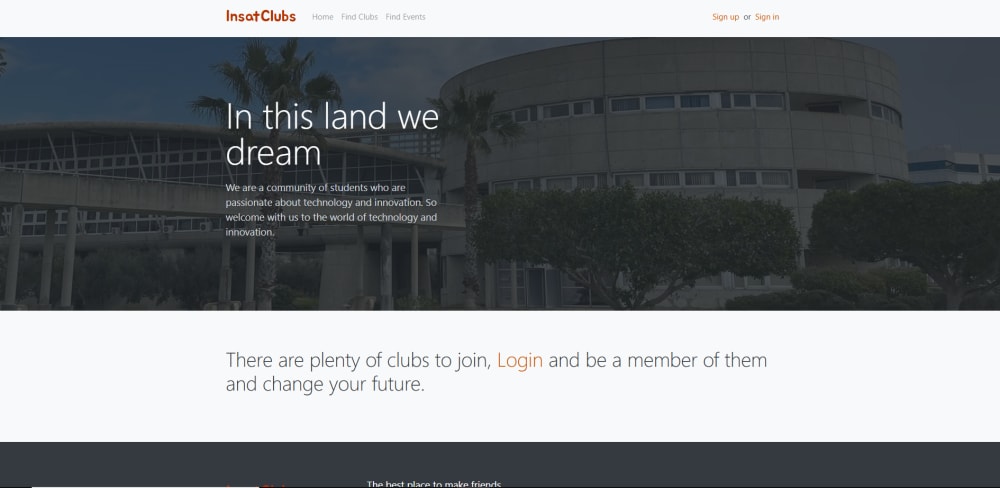 InsatClub club-management project preview