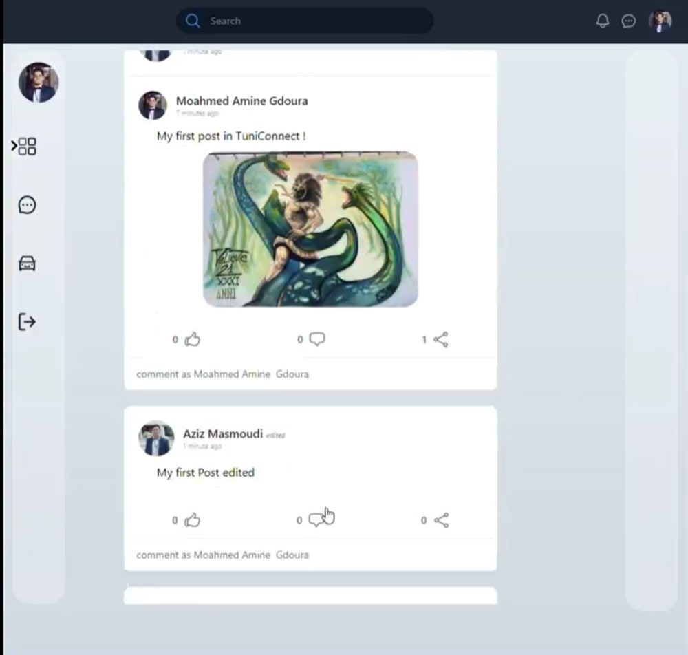 TuniConnect community and carpooling project preview