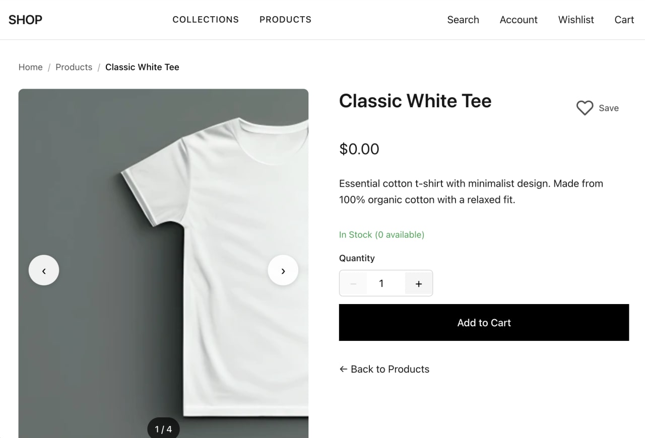 Fashion Store Demo screenshot