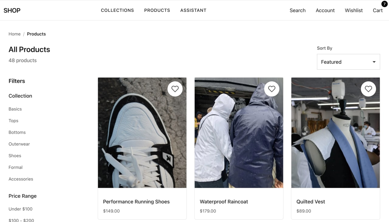 Product Catalog & Filtering