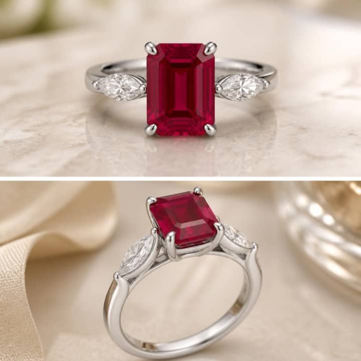 Quiet Luxury White Gold Emerald Ring jewelry design