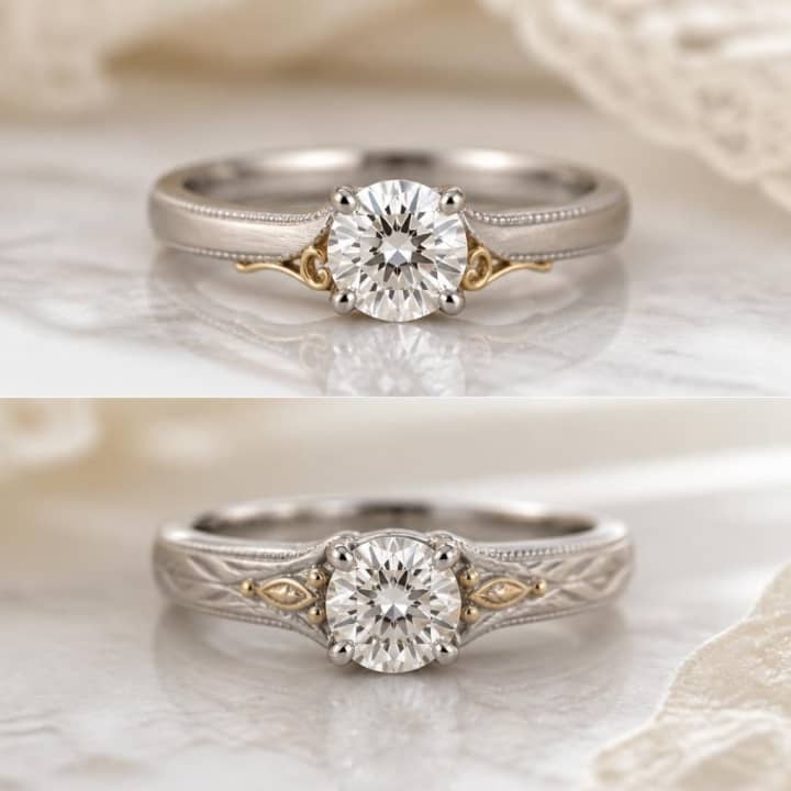 Romantic Platinum Ring jewelry design
