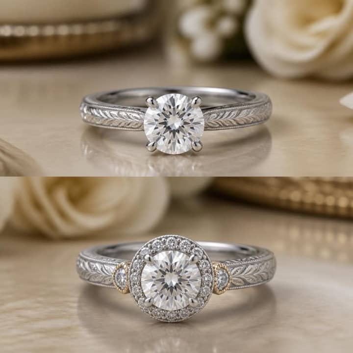 Romantic Platinum Ring jewelry design