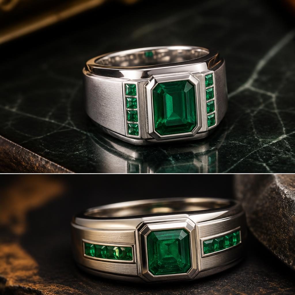 White Gold Emerald Ring - Second Direction custom jewelry design direction