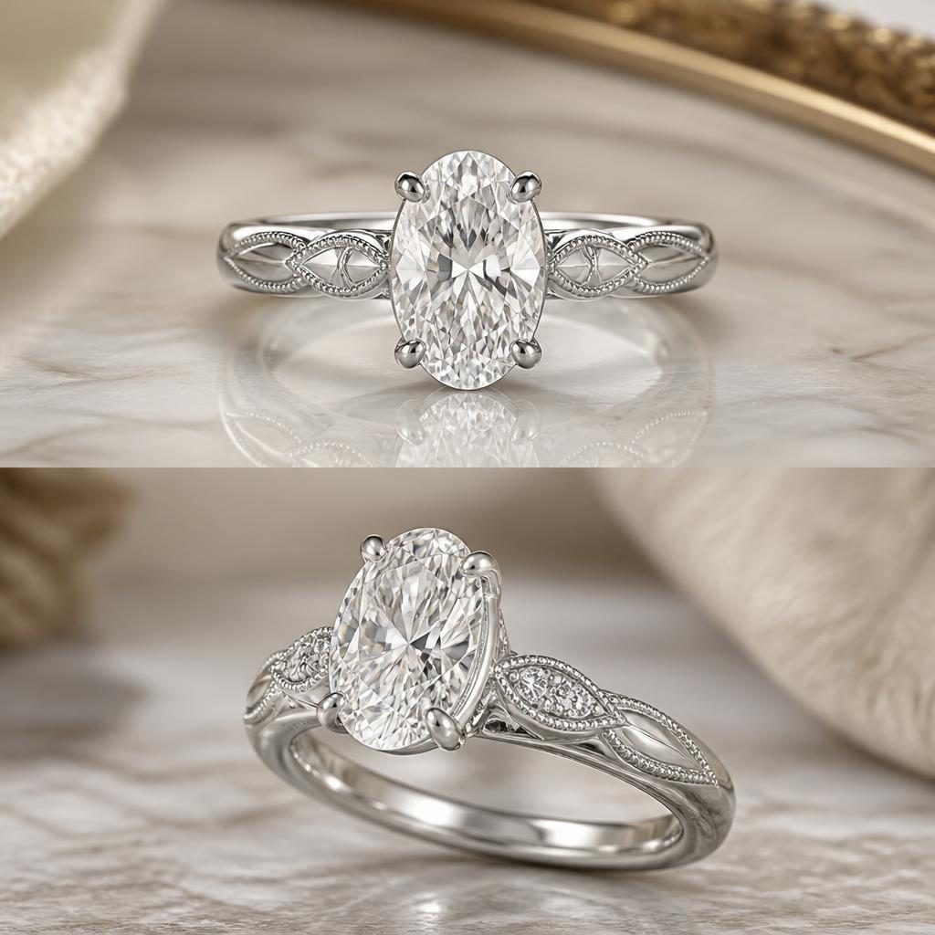 Vintage Platinum Diamond Ring - Second Direction jewelry design direction