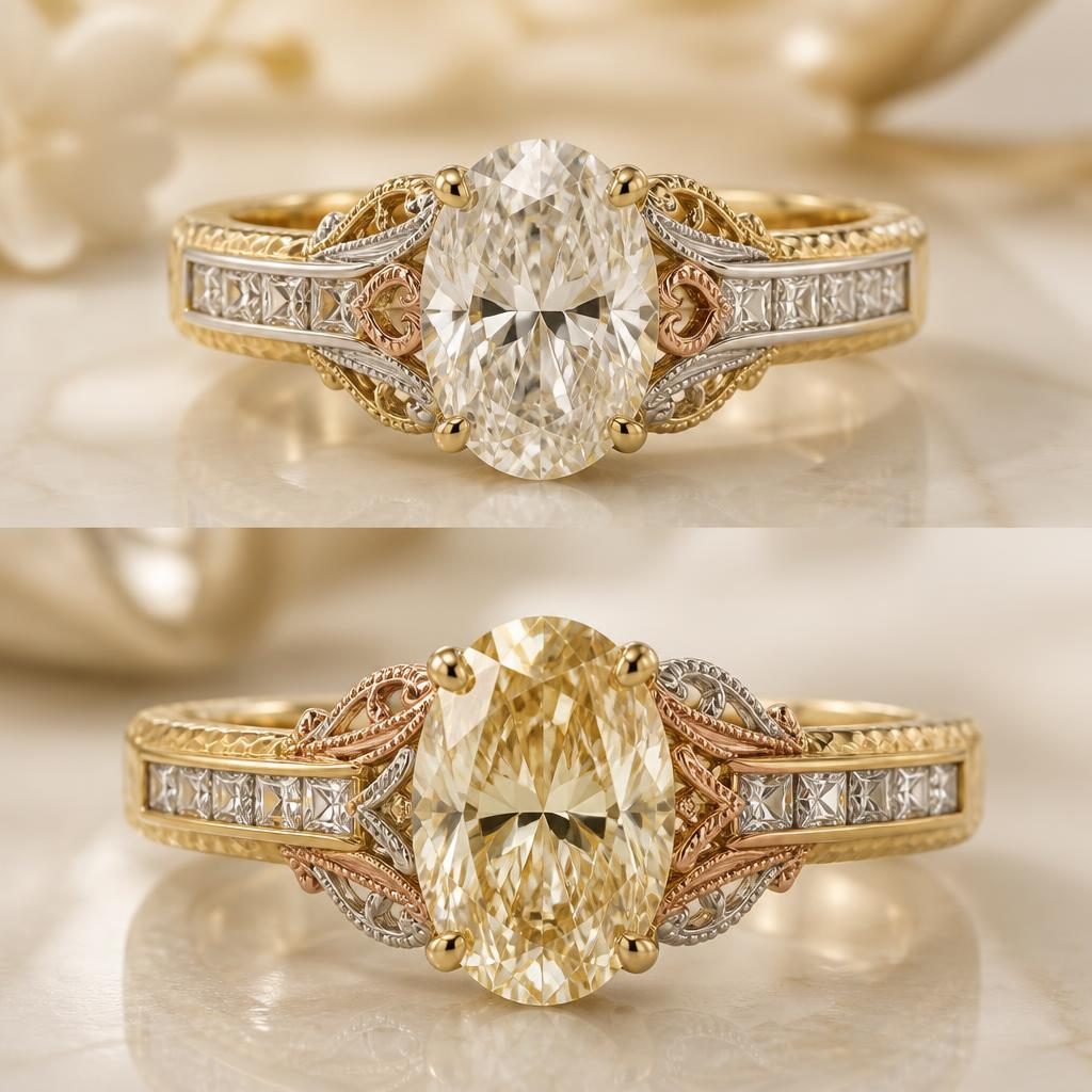 Vintage Yellow Gold Diamond Ring - Second Direction jewelry design direction