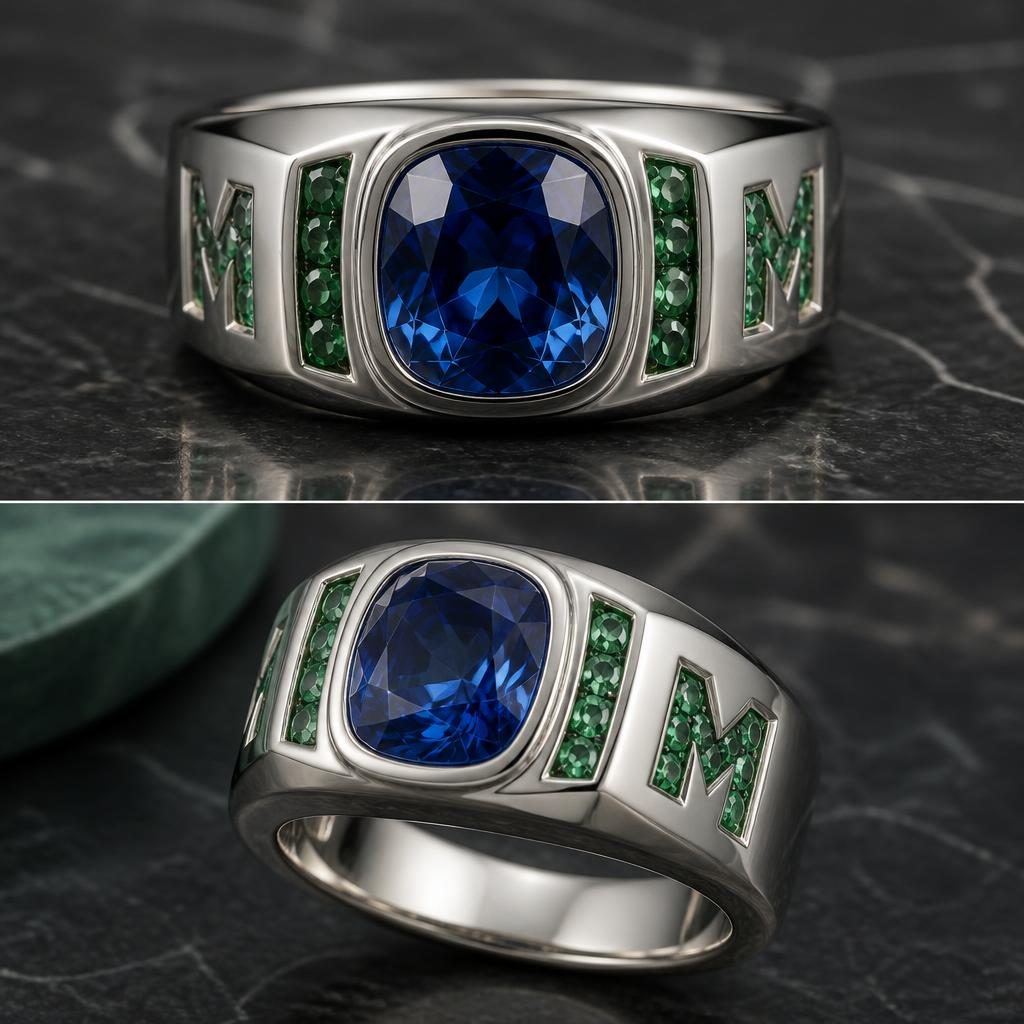 Sapphire Emerald Ring jewelry design