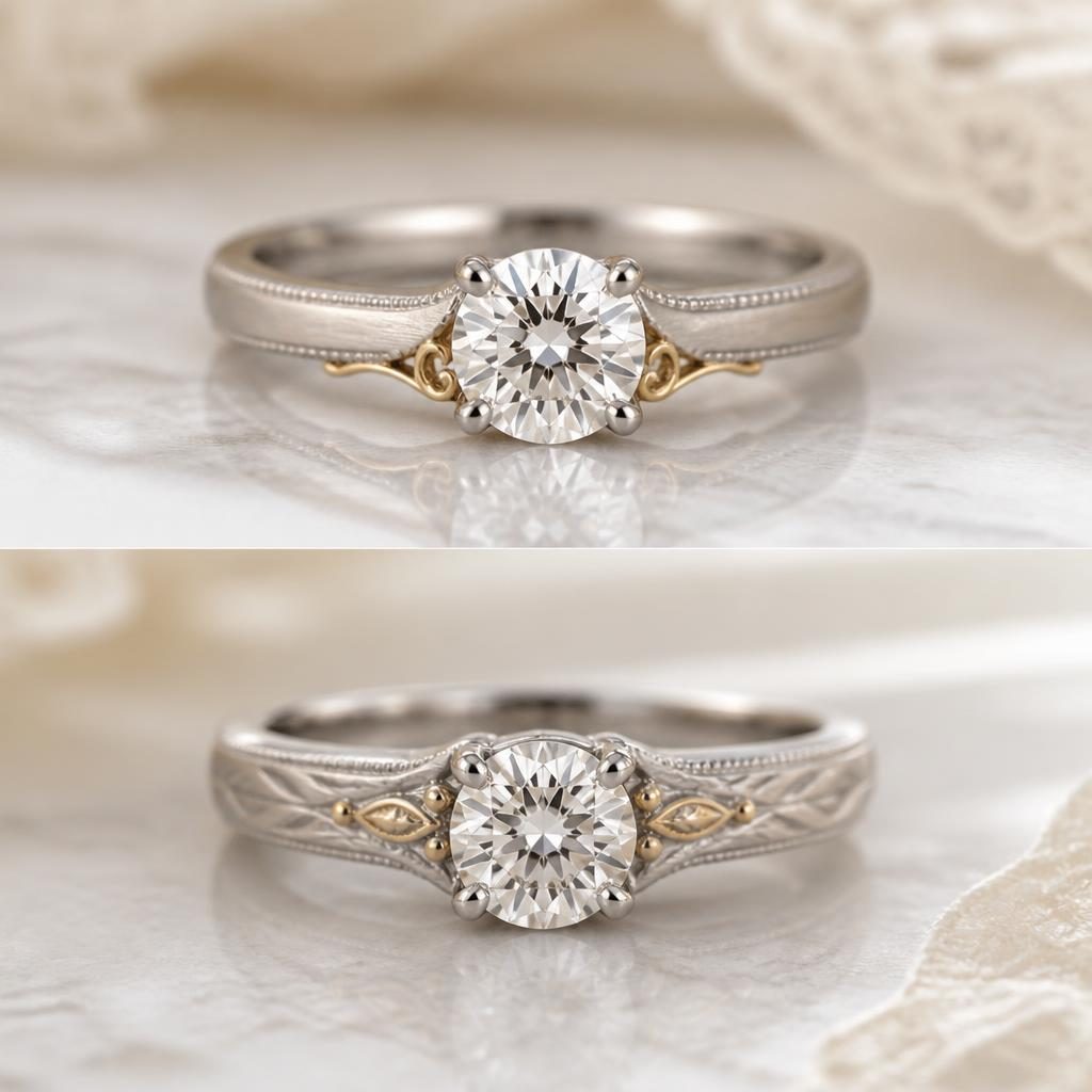 Romantic Platinum Ring jewelry design