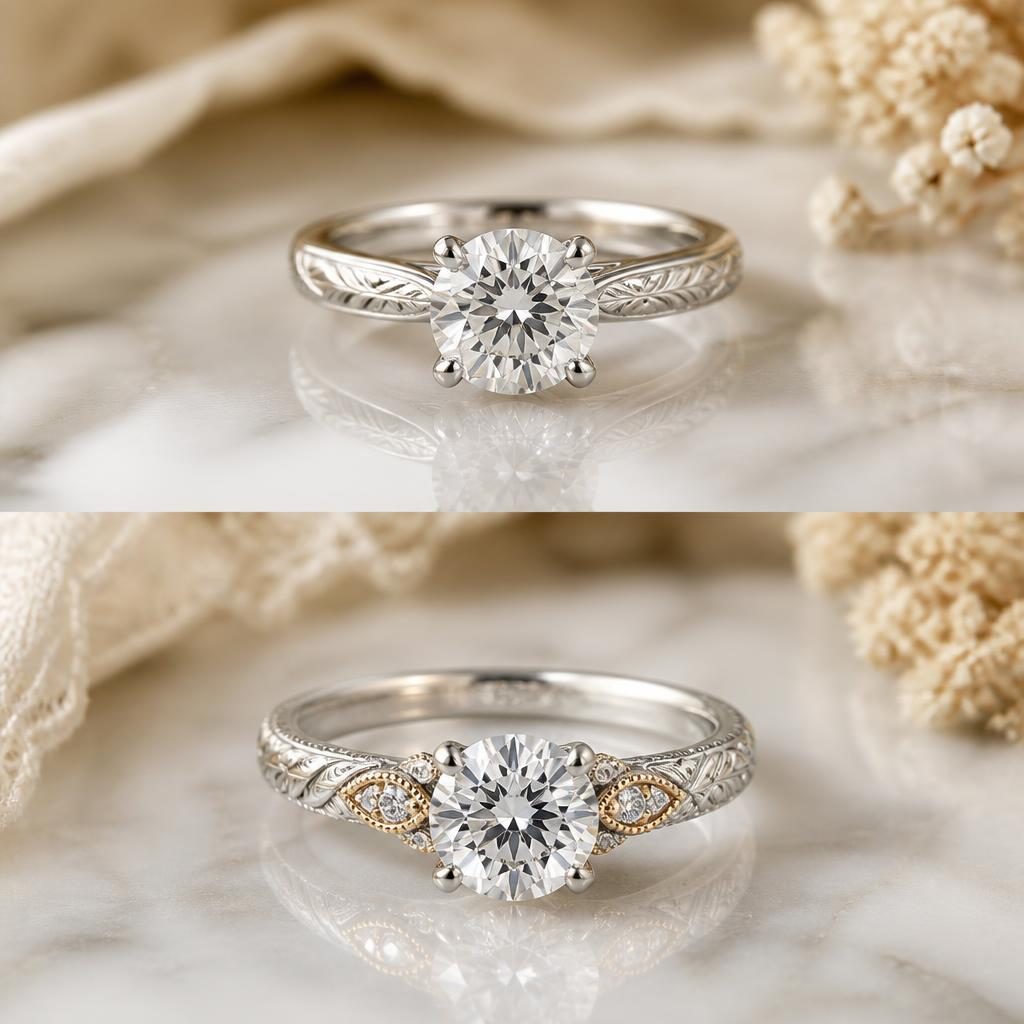 Romantic Platinum Ring jewelry design
