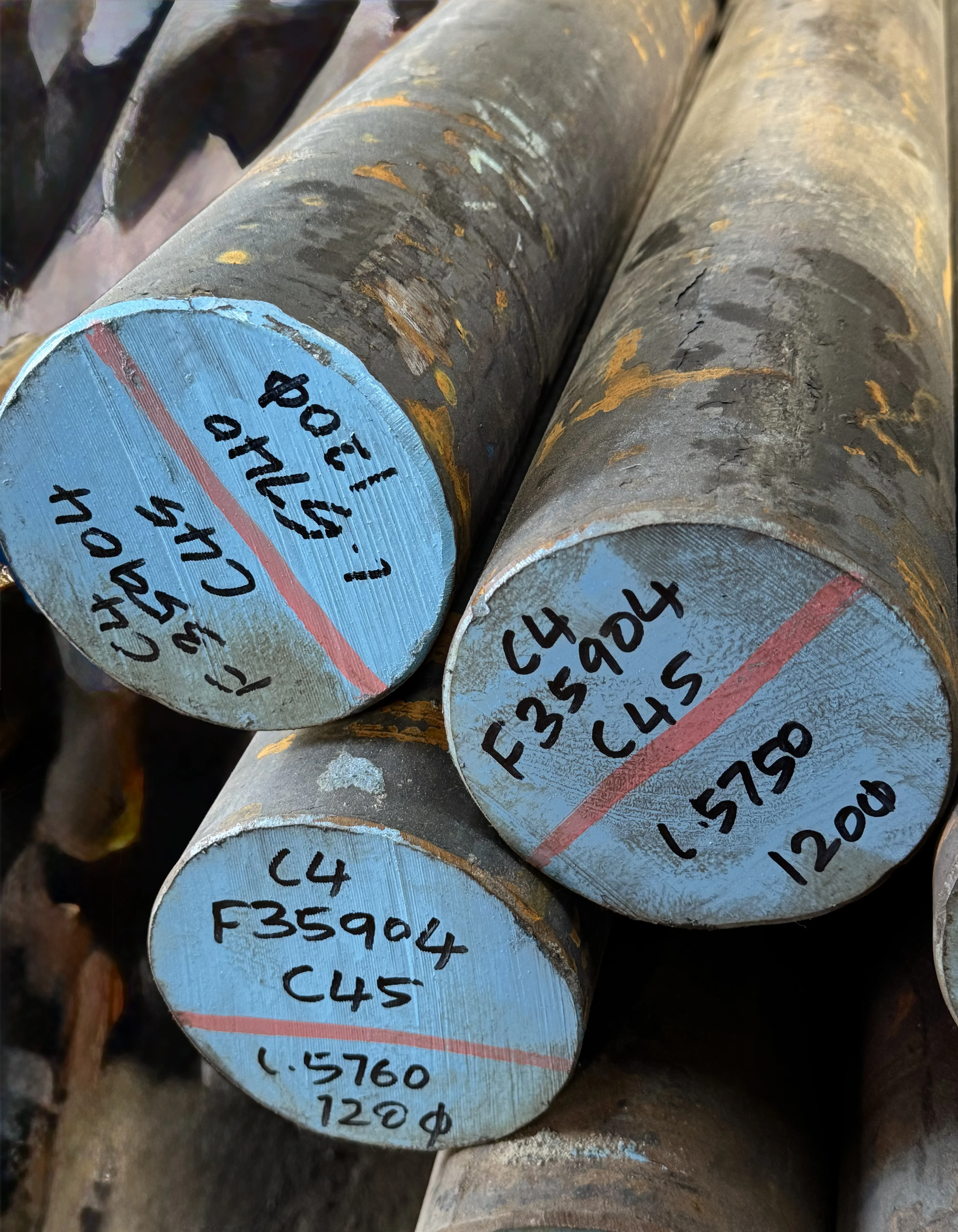 Black Finish Round Steel Stock