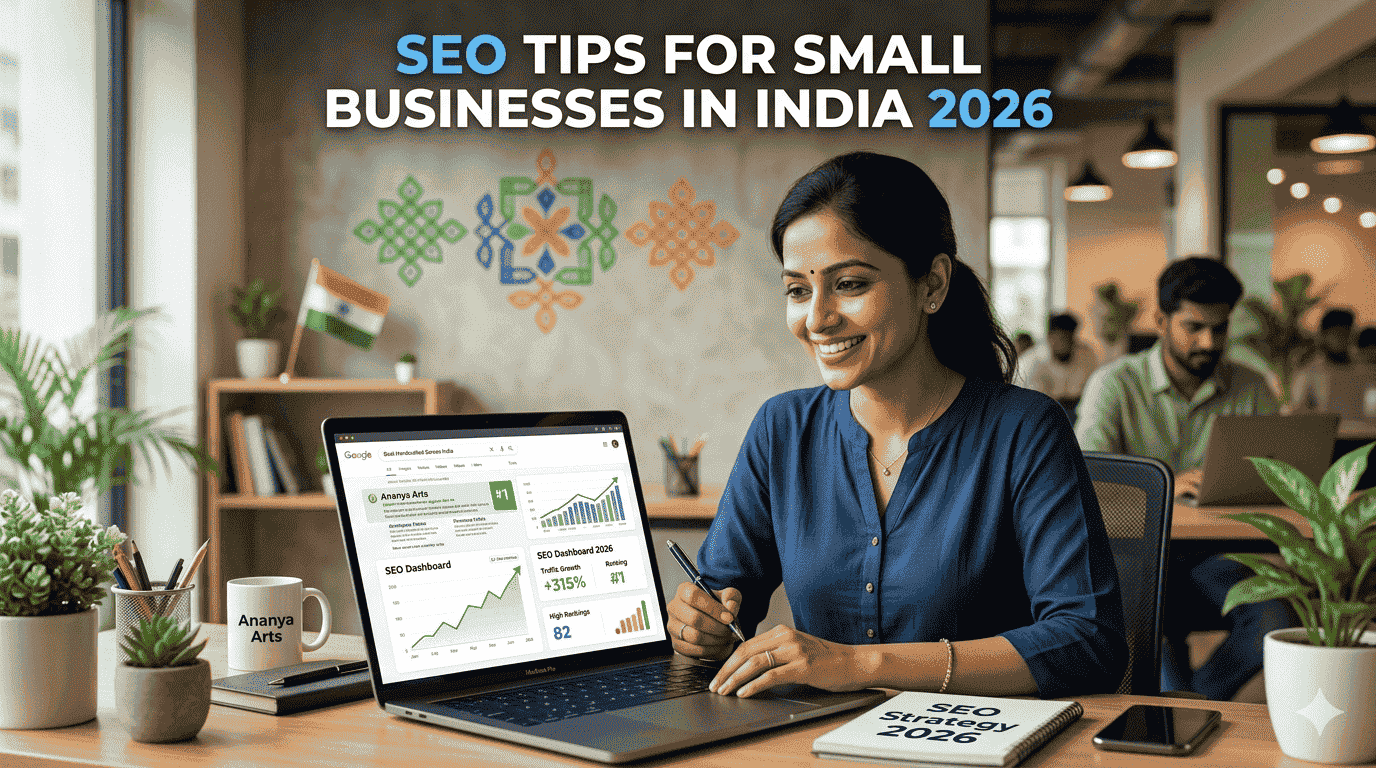SEO Tips for Small Businesses in India – Rank Higher on Google in 202 - Featured Image
