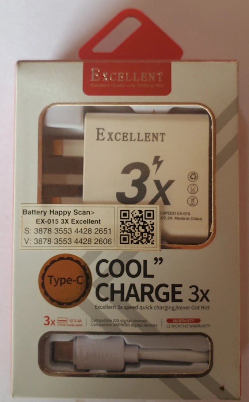Excellent 3x cool charge