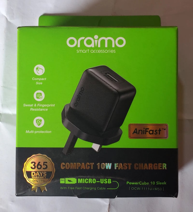 Oraimo 10W fast charger (small)