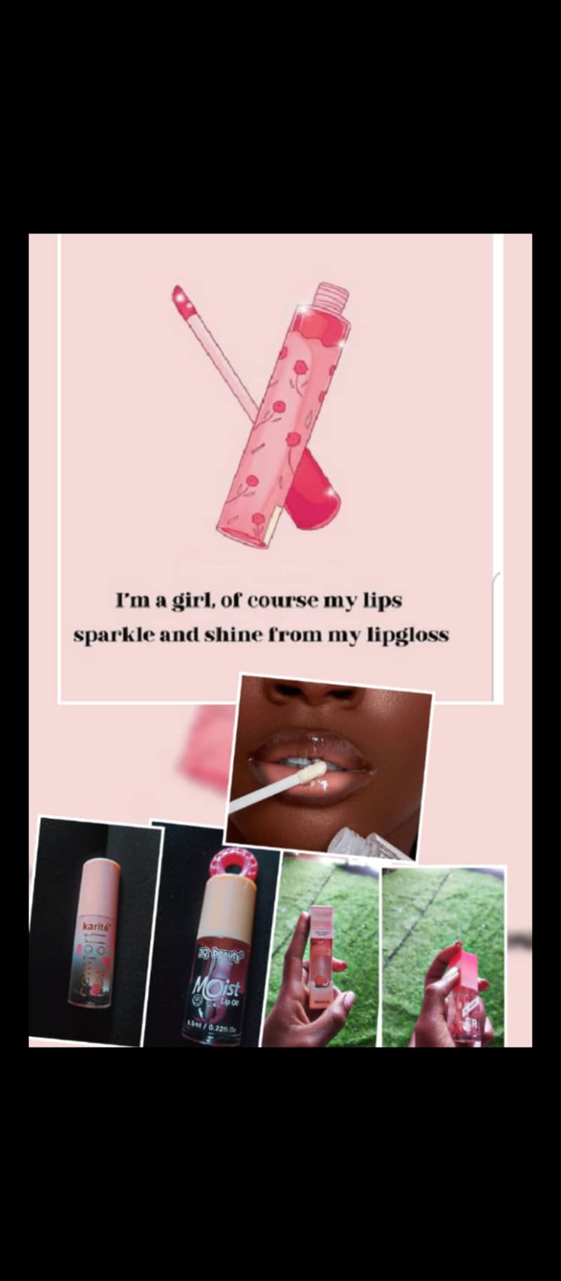 Oil perfumes and lip glosses