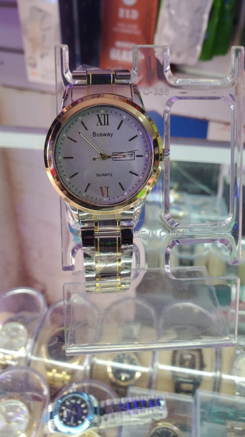 Busway watch with dynamic date and time