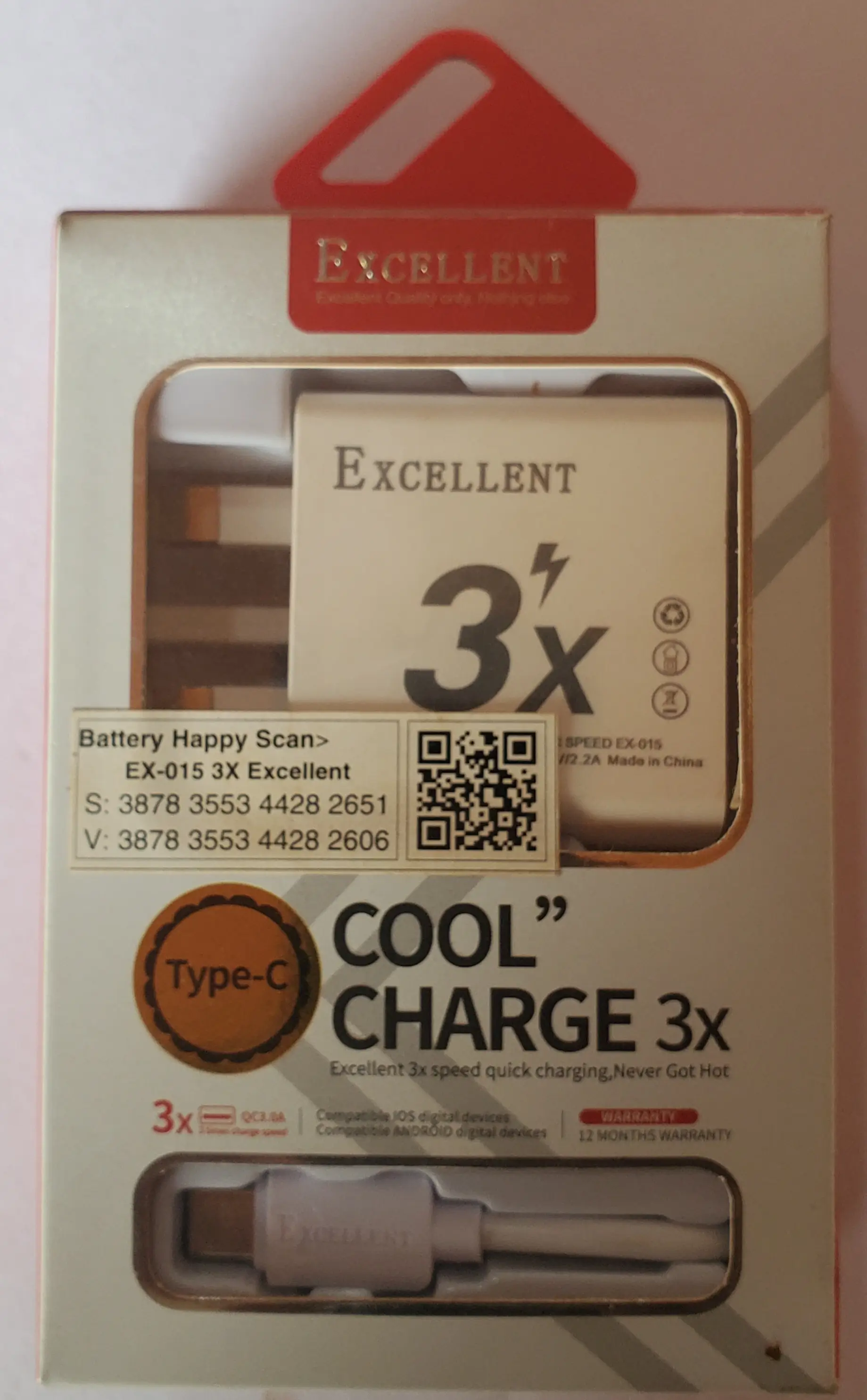 Excellent 3x cool charge