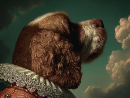 Noble Spaniel in Baroque Splendor