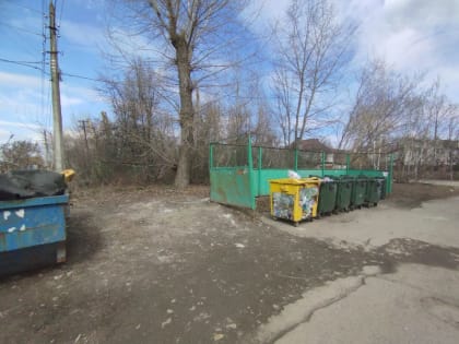 В Курске на улице Школьной привели в порядок контейнерную площадку