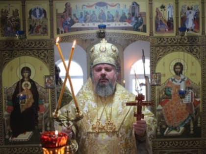 Преосвященнейший епископ Паисий совершил Литургию в день празднования иконы Божией Матери «Всех скорбящих Радость»