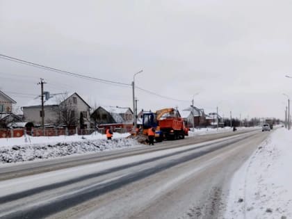 Работы по расчистке курских улиц от снега не останавливаются