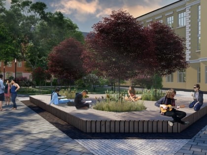 В сквере на Перекальского в Курске восстановят зеленую изгородь