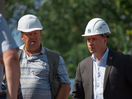 В Курске на строительстве пристройки к школе №45 увеличивают количество рабочих