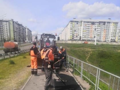 В Курске отремонтирован тротуар вдоль проспекта Надежды Плевицкой