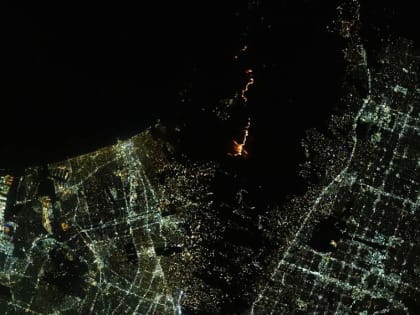 Наш земляк космонавт Александр Горбунов сделал с борта МКС серию снимков пожаров в США