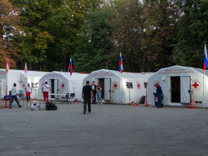 Гуманитарная помощь для вынужденных переселенцев в Курской области